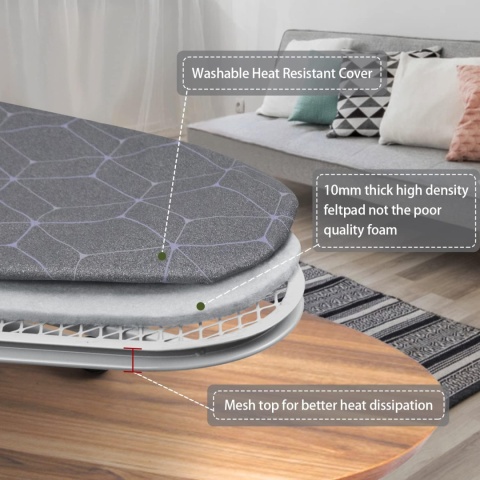 Duwee deska do prasowania na stole z podstawką pod żelazko, 32 x 82 cm