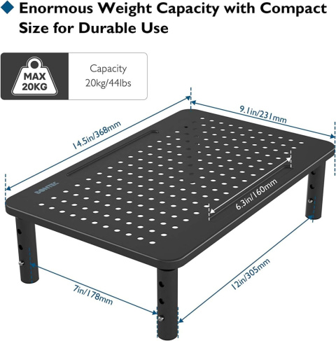 BONTEC Metalowe Stojaki Ergonomiczna Regulacja Wysokości Monitora 2szt BONTEC Metalowe Stojaki Ergonomiczna Regulacja Wysokości Monitora 2szt