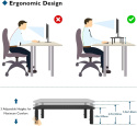 BONTEC Metalowe Stojaki Ergonomiczna Regulacja Wysokości Monitora 2szt