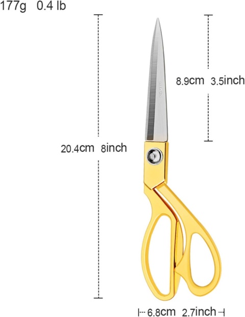 Nożyczki do szycia o dużej wytrzymałości 20 cm do krawiectwa