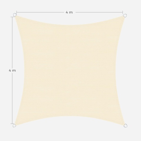 SONGMICS Markiza 4 x 4 m wykonana z HDPE, ochrona przeciwsłoneczna UV