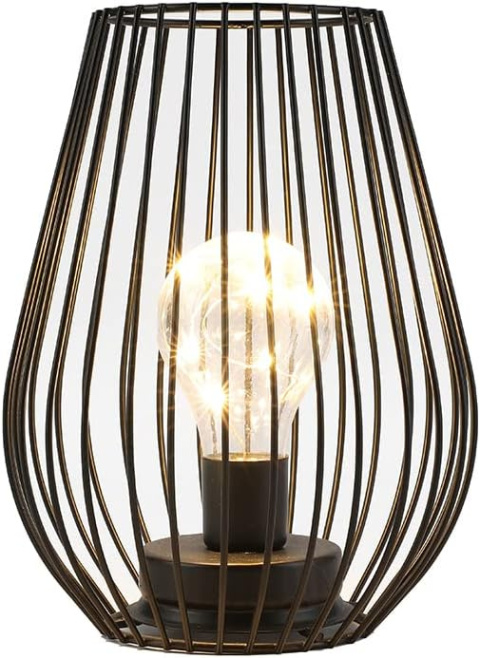 TRIROCKS Metalowa lampa na baterie Wysoka 21 cm Bezprzewodowa