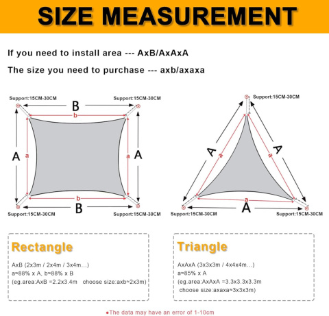 AXT SHADE żagiel przeciwsłoneczny 3.6x3.6x3.6m blokada UV, piaskowy AXT SHADE żagiel przeciwsłoneczny 3.6x3.6x3.6m blokada UV, piaskowy