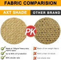 AXT SHADE żagiel przeciwsłoneczny 3.6x3.6x3.6m blokada UV, piaskowy