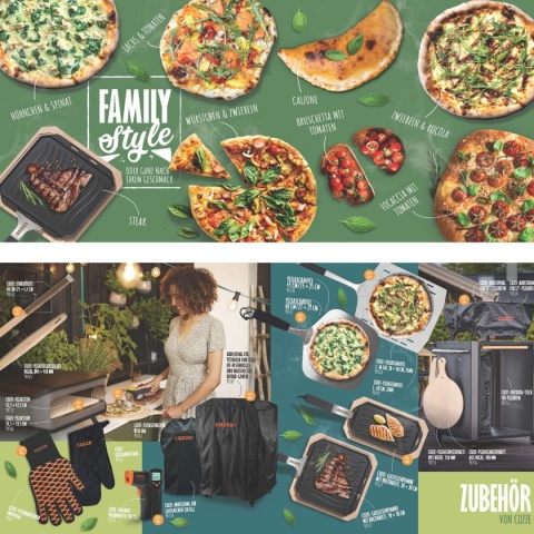 Millarco 90347 Cozze XXL 17", Piec do pizzy z termometrem , kamien