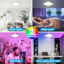 Eregou Lampa sufitowa LED RGB, ściemniana, 24 W, z pilotem, aplikacja