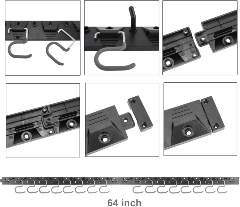 Homtone Organizer na narzędzia ogrodowe, 162 cm regulowany