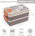 Lunch Box Bugucat Bento 2000ML,z sztućcami