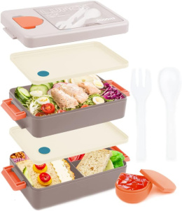 Lunch Box Bugucat Bento 2000ML,z sztućcami