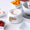 MALACASA Seria Favor, zestaw z białej ceramicznej porcelany do fondue