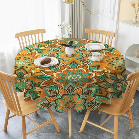 Obrus okrągły 152 cm boho