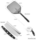 Profesjonalna łopatka do pizzy z anodowanego aluminium, plus gratisy