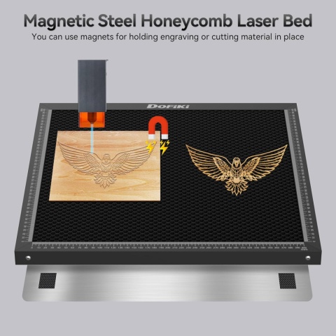 Stół do grawerowania laserowego w kształcie plastra miodu, 500x 500 mm