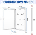 Swansea Zamykana na klucz Tablica Ogłoszeniowa 4xA4 71 x 51 cm gablota