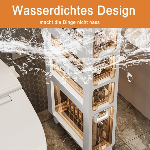 Szafka łazienkowa z szufladami, na kółkach, wodoodrorna, pyloszczelna