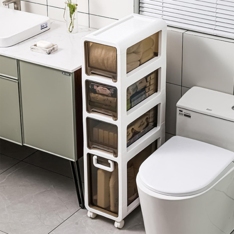 Szafka łazienkowa z szufladami, na kółkach, wodoodrorna, pyloszczelna