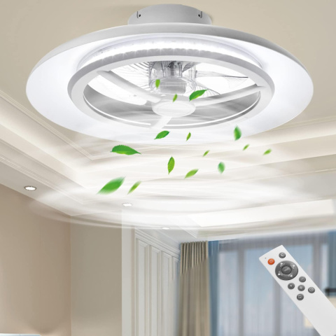 Wentylator Lampa sufitowa LED 55 cm, regulowana prędkość , 3000-5500 K