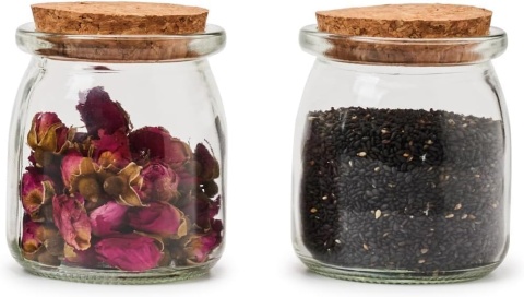 Zestaw 40 małych pojemników 150 ml na przyprawy z etykietami