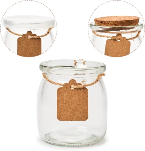 Zestaw 40 małych pojemników 150 ml na przyprawy z etykietami