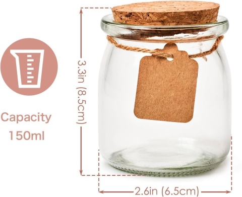 Zestaw 40 małych pojemników 150 ml na przyprawy z etykietami