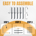 3-pak wieszak na spodnie, oszczędzających miejsce, wytrzymałych