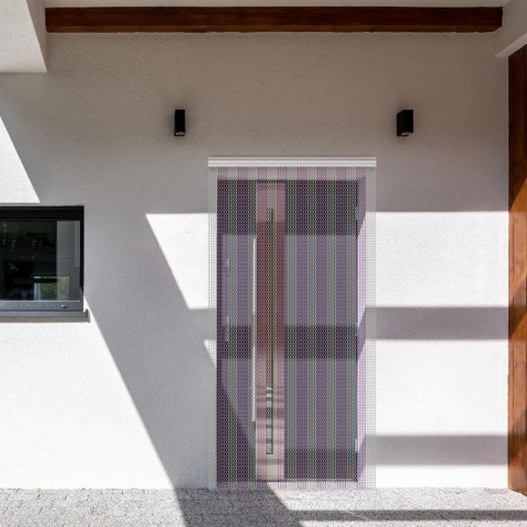 Gluwoer Aluminiowa zasłona łańcuchowa, 90 x 200 cm, metalowa moskitiera