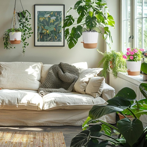 Diivoo Samonawadniająca doniczka 25 cm wiszaca zestaw 2 sztuki XL