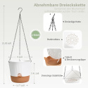 Diivoo Samonawadniająca doniczka 25 cm wiszaca zestaw 2 sztuki XL