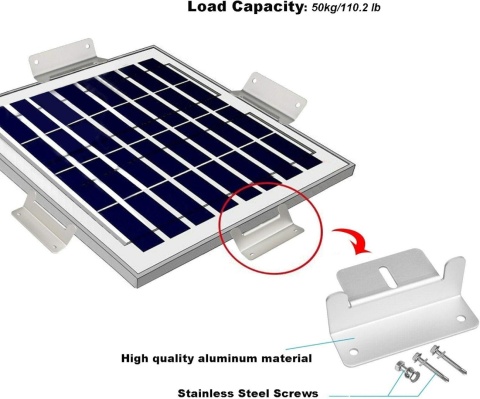 KLLsmDesign Zstyl Uchwyty do montażu paneli słonecznych 4 szt