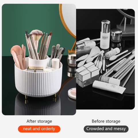 Leonshco Cosmetic 360° obrotowy organizer do makijażu turkusowy