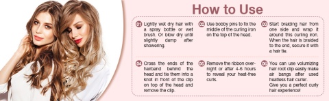 Lokówka- Loki Bez Ciepła, Opaska do Loków / fal , walek na noc