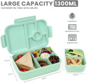 Lunchbox dla dzieci Bugucat, 1300 ml, +22 akcesoriaa Bento Box