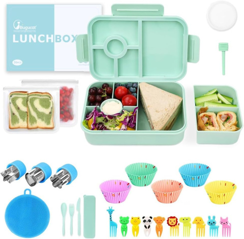 Lunchbox dla dzieci Bugucat, 1300 ml, +22 akcesoriaa Bento Box