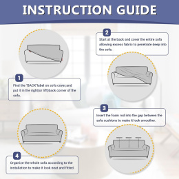 Lydevo Pokrowiec na sofę 3-osobową, rozciągliwy, elastyczny 190-230 cm