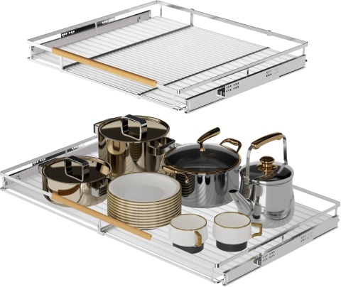 SANNO Zestaw 2 organizerów i schowków, szuflada rozszerzenie do 70 cm