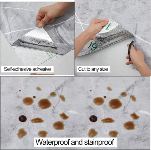 Samoprzylepna tapeta marmur CALACATTA winyl o grubości 1,5 mm, 300 cm