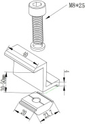 WETOWN 4 Regulowane Zaciski do Montażu Paneli Słonecznych 30mm