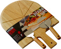 Zestaw do pizzy 3 w 1 - nóż do pizzy, deska do krojenia pizzy 43x30 cm