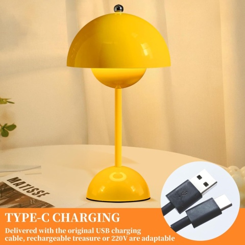 Bezprzewodowa lampa stołowa, lampki nocne LED, z 3 trybami jasności