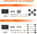 DOKIO 110W 18V przenośny składany panel słoneczny + kontroler solarny