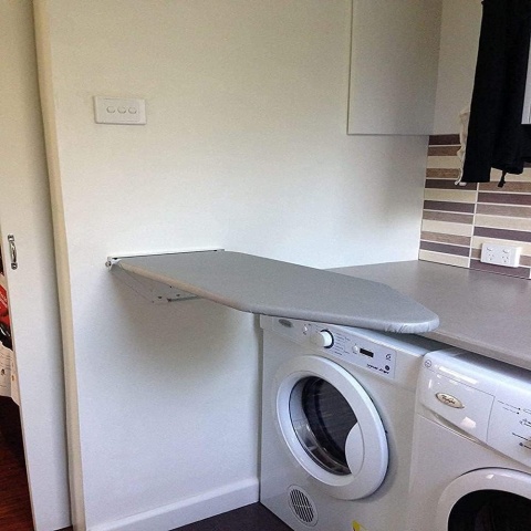 Deska do prasowania, montaż ścienny, składana, 107 cm żelazna