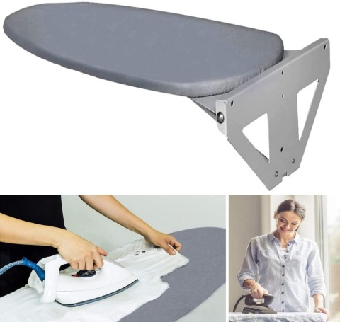 Deska do prasowania, montaż ścienny, składana, 107 cm żelazna