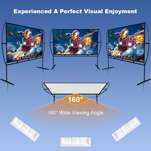 Ekran projekcyjny 150" stelaz+ torba 339 x 270 cm 16:9 GT GETCO TECH