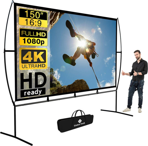 Ekran projekcyjny 150" stelaz+ torba 339 x 270 cm 16:9 GT GETCO TECH