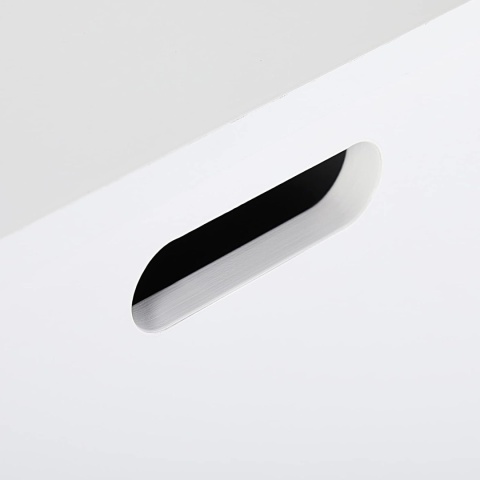 Mondeer Ławka do przechowywania z pokrywką, biała, 72 x 36 x 48 cm