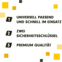 PRETEX Uniwersalna laska blokująca kierownicę z hartowanej stali