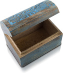 Ręcznie robione dekoracyjne drewniane pudełko skrzynia 22 x 15 cm