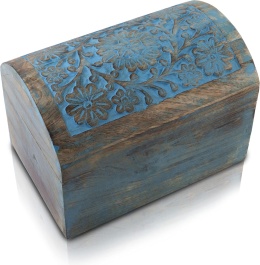 Ręcznie robione dekoracyjne drewniane pudełko skrzynia 22 x 15 cm