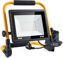 Reflektor budowlany LED, 50 W, 5000 lm, lampa robocza LED IP66