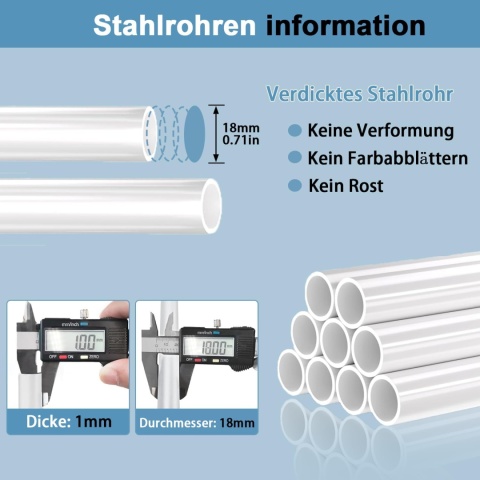 SMILOVII Wieszak na ubrania, wielofunkcyjny, wolnostojący, podwójny